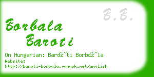borbala baroti business card